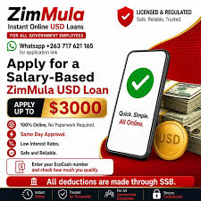 ZimMula salary-based USD loan promotion. Check eligibility and review the provider’s terms.