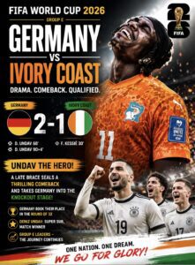 Germany vs Ivory Coast World Cup 2026: Undav’s Late Double Sends Germany Into Knockout Stage